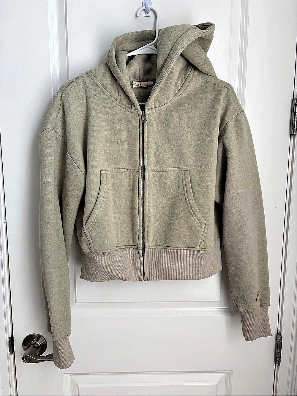 MILK Hooded Bomber Jacket in Green Small